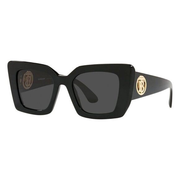 New Authentic  BURBERRY Daisy Black Square BE4344 3001/87 Sunglasses Women - Picture 1 of 5